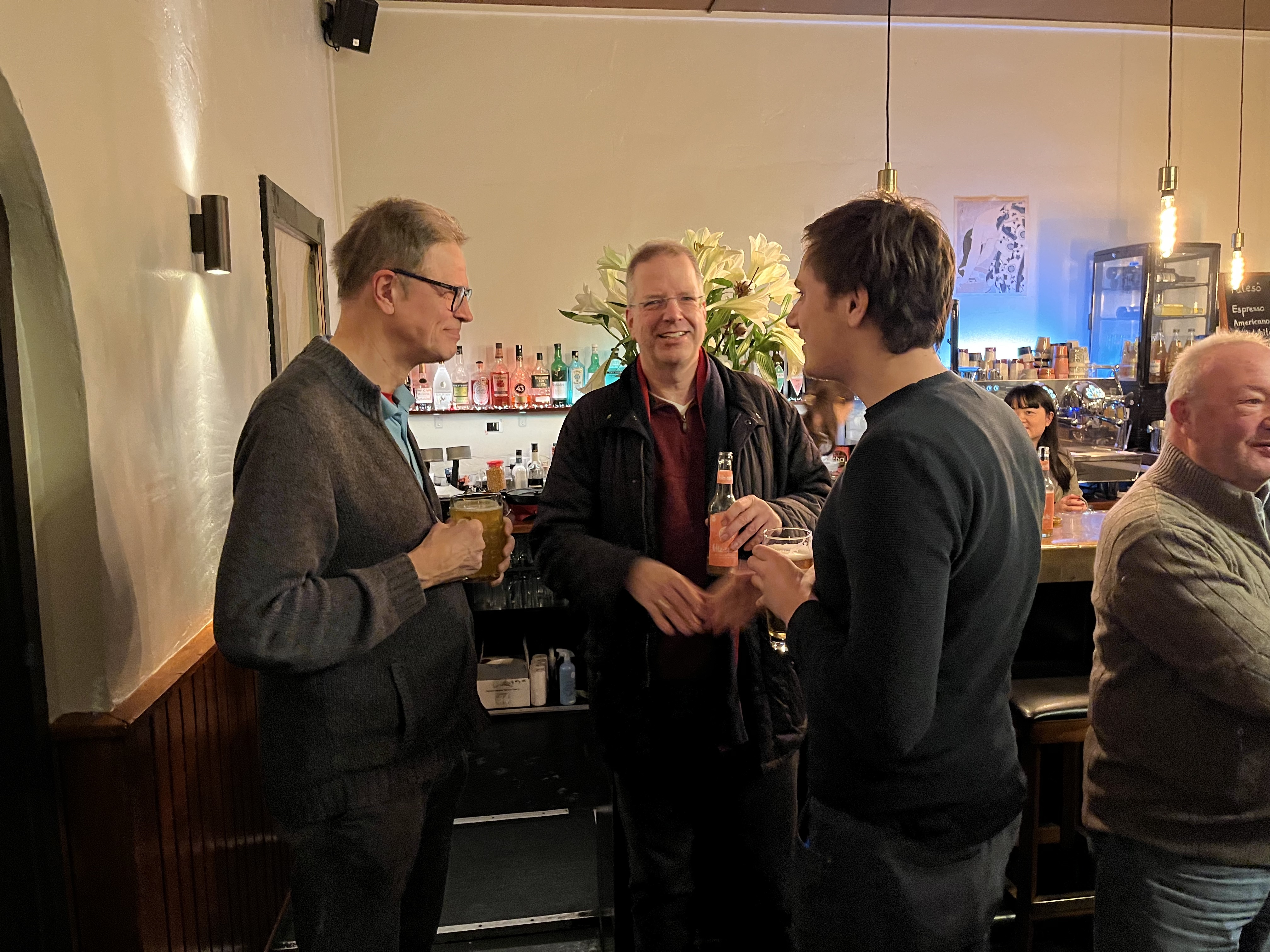 Vorstandsmitglied Sven Wesely im Gesprch mit M. Baum und P. Seehofer